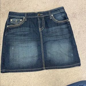 Mini jean skirt